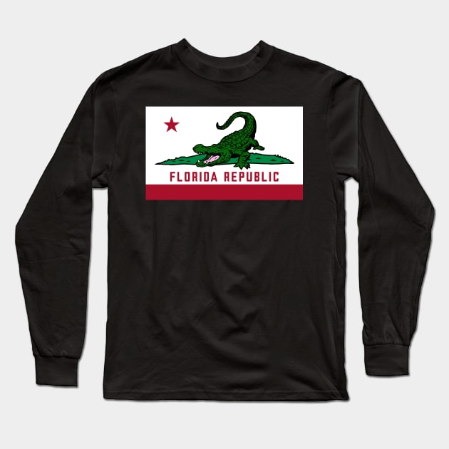 Florida Republic Alligator Long Sleeve T-Shirt by The Libertarian Frontier 